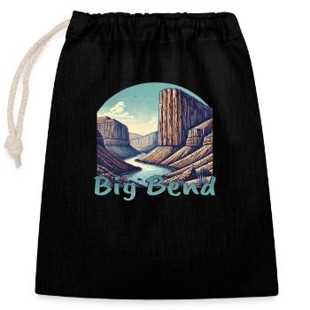 Texas Terlingua Santa Elena Canyon Big Bend - Closable cotton gift bag (25x30cm) - black - Front