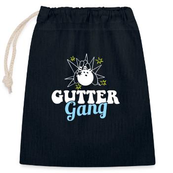 Gutter Gang Funny Bowling Team Club Coach Bowler - Verschließbarer Geschenkbeutel aus Baumwolle (25x30cm) - Navy - Vorne