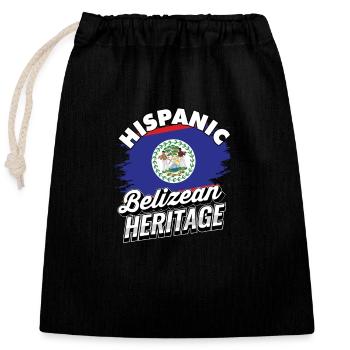 Hispanisches Erbe von Belize - Belize Heritage - Verschließbarer Geschenkbeutel aus Baumwolle (25x30cm) - Schwarz - Vorne
