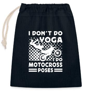Dirtbike Rider I Do Poses MX Motocross Supercross - Closable cotton gift bag (25x30cm) - navy - Front