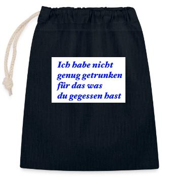 Nicht genug getrunken - Verschließbarer Geschenkbeutel aus Baumwolle (25x30cm) - Navy - Vorne