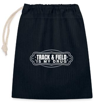 Track Athletics Track & Field Is My Drug - Closable cotton gift bag (25x30cm) - navy - Front