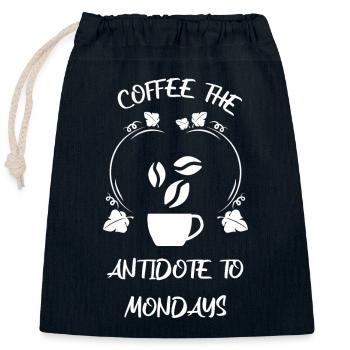 Coffee Espresso Coffee - Closable cotton gift bag (25x30cm) - navy - Front