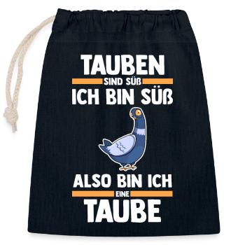 Taubenzüchter Brieftaube Tauben - Verschließbarer Geschenkbeutel aus Baumwolle (25x30cm) - Navy - Vorne
