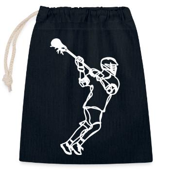 Dessin professionnel de crosse - Sac cadeau en coton avec cordon (25 x 30 cm) - bleu marine - Devant