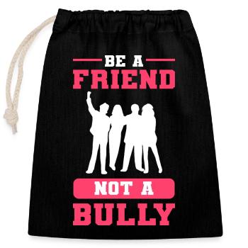 Bullying - Closable cotton gift bag (25x30cm) - black - Front