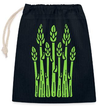 Spargel - Verschließbarer Geschenkbeutel aus Baumwolle (25x30cm) - Navy - Vorne