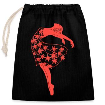 Ballett Frauen Ballerina Tanzen Geschenk Spruch - Verschließbarer Geschenkbeutel aus Baumwolle (25x30cm) - Schwarz - Vorne