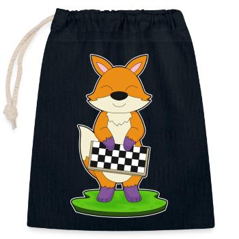 Fuchs Schach Schachbrett Brettspiel - Verschließbarer Geschenkbeutel aus Baumwolle (25x30cm) - Navy - Vorne