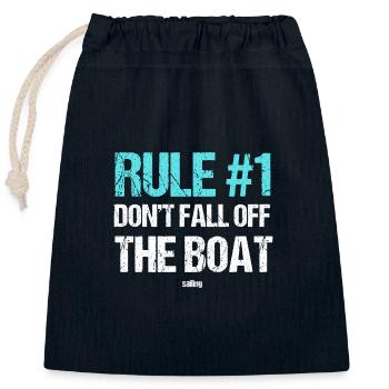 Sailing Sailing Ship Boat Ship Sailing Trip Water - Closable cotton gift bag (25x30cm) - navy - Front