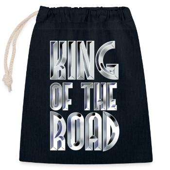King Of The Road White Steel - Verschließbarer Geschenkbeutel aus Baumwolle (25x30cm) - Navy - Vorne