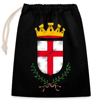 Mailand Wappen - Verschließbarer Geschenkbeutel aus Baumwolle (25x30cm) - Schwarz - Vorne