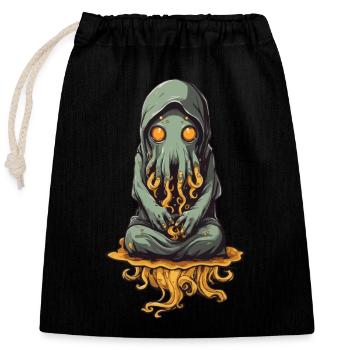 Halloween Tentakel Schleim Monster - Verschließbarer Geschenkbeutel aus Baumwolle (25x30cm) - Schwarz - Vorne