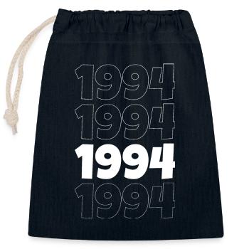 1994 - Verschließbarer Geschenkbeutel aus Baumwolle (25x30cm) - Navy - Vorne