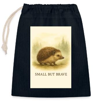 Little Spine Hero - Closable cotton gift bag (25x30cm) - navy - Front