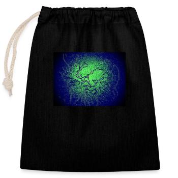 Dark Light Forest - Closable cotton gift bag (25x30cm) - black - Front