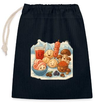Weiter Norden - Verschließbarer Geschenkbeutel aus Baumwolle (25x30cm) - Navy - Vorne