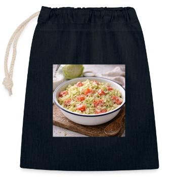 Cremiger Kohl-Tomaten-Salat - Verschließbarer Geschenkbeutel aus Baumwolle (25x30cm) - Navy - Vorne