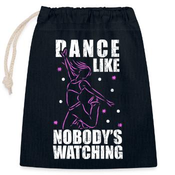 Dancing Gym Fitness Trainer - Closable cotton gift bag (25x30cm) - navy - Front