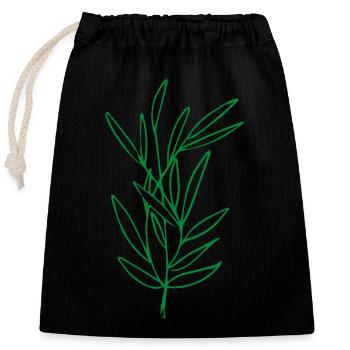 Flower Flower Plant - Sac cadeau en coton avec cordon (25 x 30 cm) - noir - Devant
