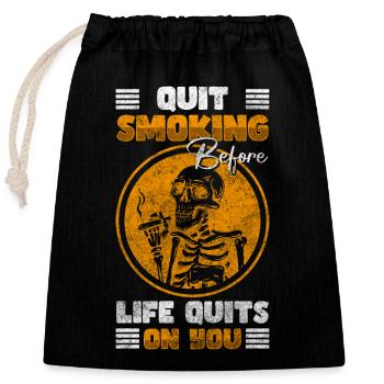 Arrêter de fumer Cigarettes Glow Sticks - Sac cadeau en coton avec cordon (25 x 30 cm) - noir - Devant