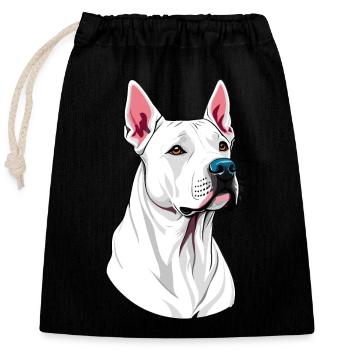 Dogue Argentin - Sac cadeau en coton avec cordon (25 x 30 cm) - noir - Devant