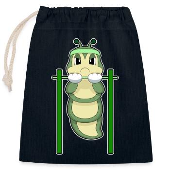 Caterpillar Bodybuilder Pull-ups Bodybuilding - Closable cotton gift bag (25x30cm) - navy - Front