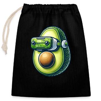 Avocado VR Gamer Réalité Virtuelle - Sac cadeau en coton avec cordon (25 x 30 cm) - noir - Devant