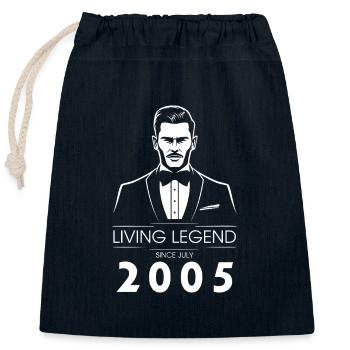 20th Anniversary Living Legend (GENT) since 07/2005 - Closable cotton gift bag (25x30cm) - navy - Front