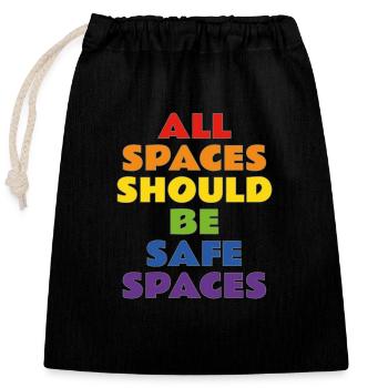 LGBTQ-Pride-Slogans - Verschließbarer Geschenkbeutel aus Baumwolle (25x30cm) - Schwarz - Vorne