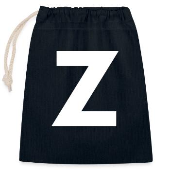Z - Verschließbarer Geschenkbeutel aus Baumwolle (25x30cm) - Navy - Vorne