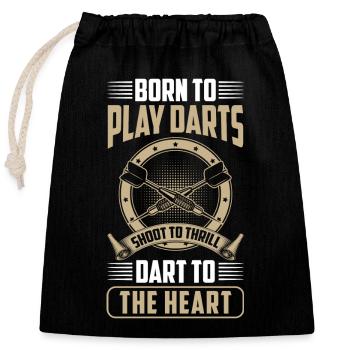 Dart Dartboard Bullseye Darter - Closable cotton gift bag (25x30cm) - black - Front