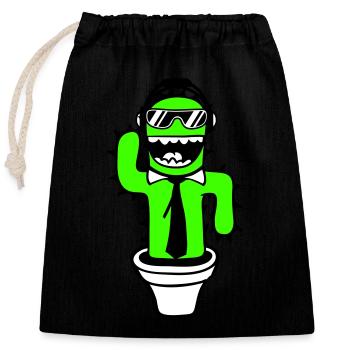 Cool Cactus Cacti Desert Plant Sunglasses - Closable cotton gift bag (25x30cm) - black - Front