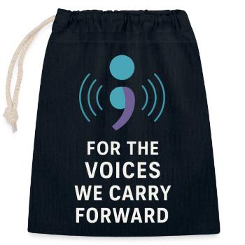 Suicide Loss Remembrance Walk Suicide - Closable cotton gift bag (25x30cm) - navy - Front