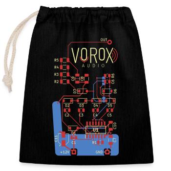 Audio Circuit PCB Art - Closable cotton gift bag (25x30cm) - black - Front