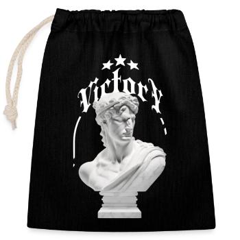 Buste de victoire gothique avec bandeau - Sac cadeau en coton avec cordon (25 x 30 cm) - noir - Devant