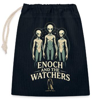Henoch und Wächter - Verschließbarer Geschenkbeutel aus Baumwolle (25x30cm) - Navy - Vorne