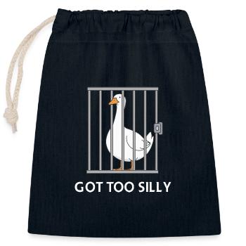 Goose – Wurde zu albern - Verschließbarer Geschenkbeutel aus Baumwolle (25x30cm) - Navy - Vorne