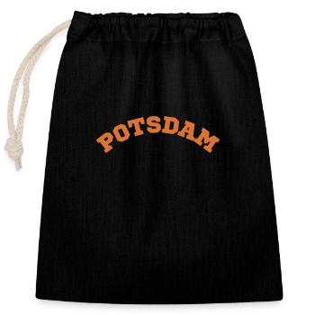 Potsdam - Closable cotton gift bag (25x30cm) - black - Front