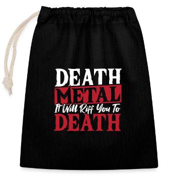 Heavy Metal Hardrock-Musik Death Metal - Verschließbarer Geschenkbeutel aus Baumwolle (25x30cm) - Schwarz - Vorne
