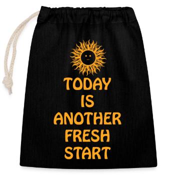 Florist Flower Plant Nature Gardener - Closable cotton gift bag (25x30cm) - black - Front