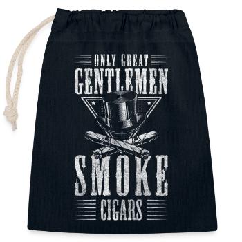 Pause cigarette Addict - Sac cadeau en coton avec cordon (25 x 30 cm) - bleu marine - Devant