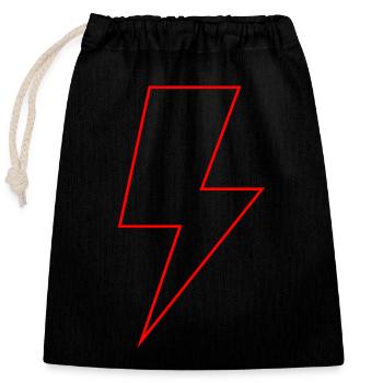The Red Bolt - Standard - Closable cotton gift bag (25x30cm) - black - Front