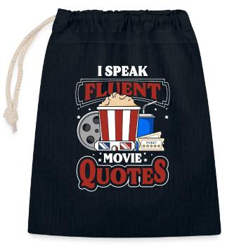 Filmliebhaber Leinwand Staff Hollywood - Verschließbarer Geschenkbeutel aus Baumwolle (25x30cm) - Navy - Vorne