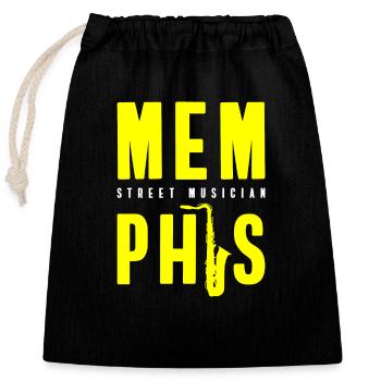 Musiciens, Artistes, Mode de vie, Artistes - Sac cadeau en coton avec cordon (25 x 30 cm) - noir - Devant