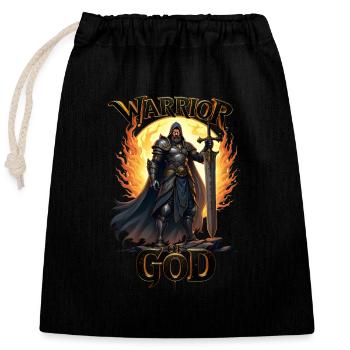 GUERRIER DE DIEU - Chevalier Noir - Sac cadeau en coton avec cordon (25 x 30 cm) - noir - Devant
