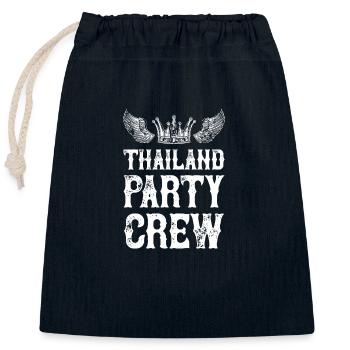 Thailand Party Vacation Crew - Closable cotton gift bag (25x30cm) - navy - Front