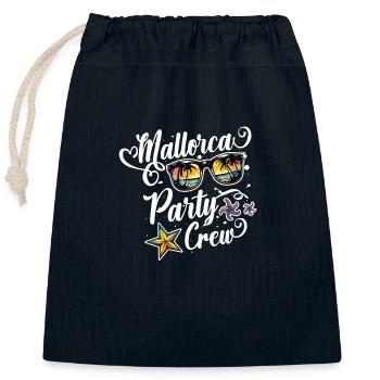 Mallorca Party Crew Summer - Closable cotton gift bag (25x30cm) - navy - Front