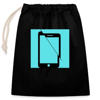 CrashRepair - Sac cadeau en coton avec cordon (25 x 30 cm) - noir - Devant