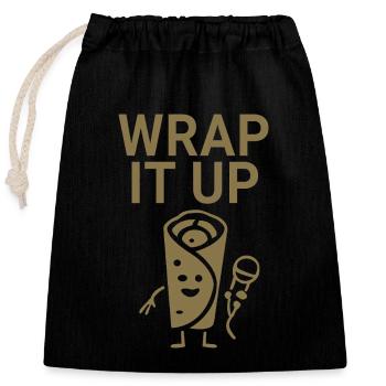 Wrap it up - Closable cotton gift bag (25x30cm) - black - Front